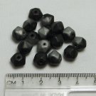 Czech Pressed Glass Black and Silver Beads Lot
