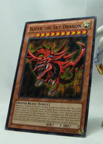 YuGiOh Battle Pack 2 War of the Giants First Edition Mosaic Rare BP02-EN127  Slifer the Sky Dragon