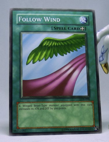 YuGiOh Legend of Blue Eyes White Dragon LOB-098 Follow Wind YuGiOh Legend of Blue Eyes White Dragon LOB-098 Follow Wind