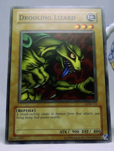 YuGiOh Legend of Blue Eyes White Dragon LOB-115 Drooling Lizard YuGiOh Legend of Blue Eyes White Dragon LOB-115 Drooling Lizard