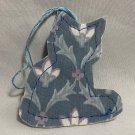 Williamsburg Blue Sitting Cat Folksy Fabric Ornament