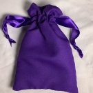 Purple and Gold Drawstring Bag: Thick Purple Ribbon Closure