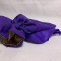 Purple and Gold Drawstring Bag: Thick Purple Ribbon Closure