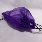Purple Mesh Drawstring Bag: Black Cord Closure