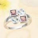 Stunning Rhodium plated 925 Sterling Silver Ring with CZ