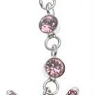  Stainless Steel Banana Belly Ring with Pink Fairy