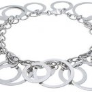18K Gold Sterling Silver Circle Bracelet