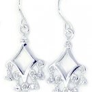 .10ct Diamond CZ Sterling Silver Dangle Earrings