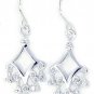 .10ct Diamond CZ Sterling Silver Dangle Earrings