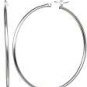 Platinum Clad 50mm Round Hoop Earrings