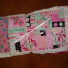 Pink Baby Girl Diaper Burp Cloths