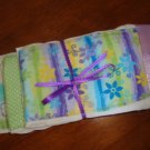 Purple and Green Diaper Burp Cloths