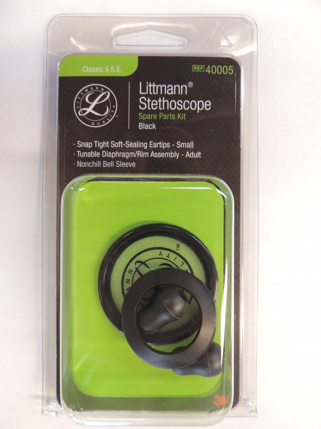 40005 3M LITTMANN Stethoscope Spare Parts Kit Classic II SE - Black