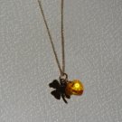 Lucky Clover with Yellow Heart Necklace