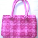 sweet zippers tote bag , womens pink furry fabric bag , student handbag shoulder bag