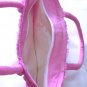 sweet zippers tote bag , womens pink furry fabric bag , student handbag shoulder bag
