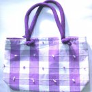 purple sweet zippers tote bag , womens fabric bag , student handbag shoulder bag