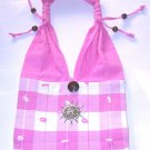 classic plaid natural cotton bag , sweet boho purse  , student shoulder bag Back to school Sale