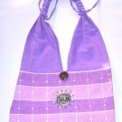 classic plaid natural cotton bag , sweet boho purse  # 05
