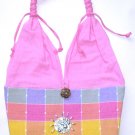 classic plaid cotton sweet ladies purse , student shoulder bag Back to school Sale