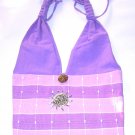 classic plaid natural cotton bag , sweet boho purse student shoulder bag Back to school Sale
