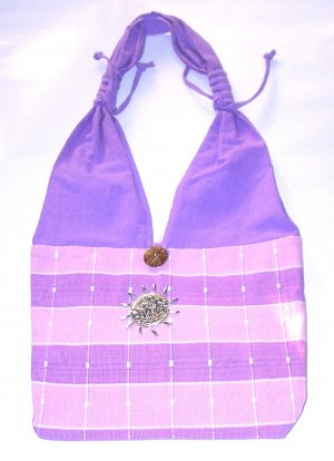 classic plaid natural cotton bag , sweet boho purse student shoulder bag Back to school Sale