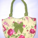 sweet fabric purse , flowers basket tote , student handbag shoulder bag , back to school Sale
