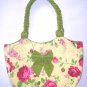 sweet fabric purse , flowers basket tote , student handbag shoulder bag , back to school Sale