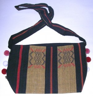 hill tribe bag , natural colored purse for boho hippie and ladies also