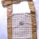 natural cotton pouch messenger bag , mens crossbody shoulder bag