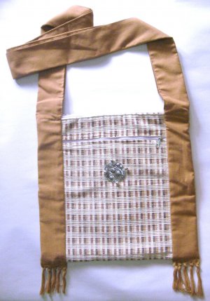 natural cotton pouch messenger bag , mens crossbody shoulder bag
