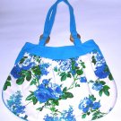 SALE! boho hippie hippy purse fabric bag , blue roses for womens girl's lady's and student