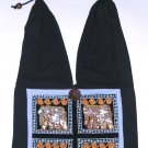 Sale ! beaded fabric womens purse , boho hippie hippy shoulder bag