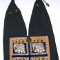 Sale ! beaded black womens purse , boho hippie hippy shoulder bag