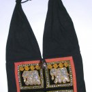 Sale ! beaded black womens purse , boho hippie hippy shoulder bag