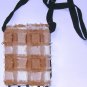 unusual fabric ,furry shoulder bag , womens crossbody purse , boho hippy hippie
