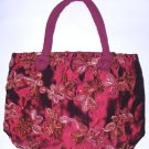 SALE! embroidered zippers tote bag , womens silk bag ,conservative gift for old lady