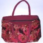 SALE! embroidered zippers tote bag , womens silk bag ,conservative gift for old lady