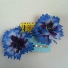 Purple and blue flower hair pins