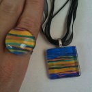 Blue Yellow Stripe Set