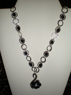 Black Flower Necklace