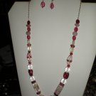 Pink Lifesaver Necklace and Earrings