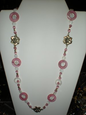 Pink Flower Necklace