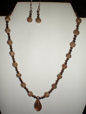Copper Necklace and Earrings