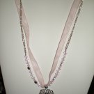 Pink Ribbon Necklace