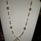 Copper Heart Necklace and Earrings