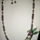 Hummingbird Necklace and Earrings