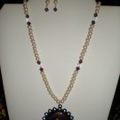 Swan Necklace and Earrings