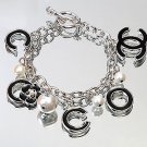 WOMENS SILVER CHARM BRACELET HIGH QUALITY NEW IN GIFT BOX WITH BAG