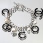 WOMENS SILVER CHARM BRACELET HIGH QUALITY NEW IN GIFT BOX WITH BAG